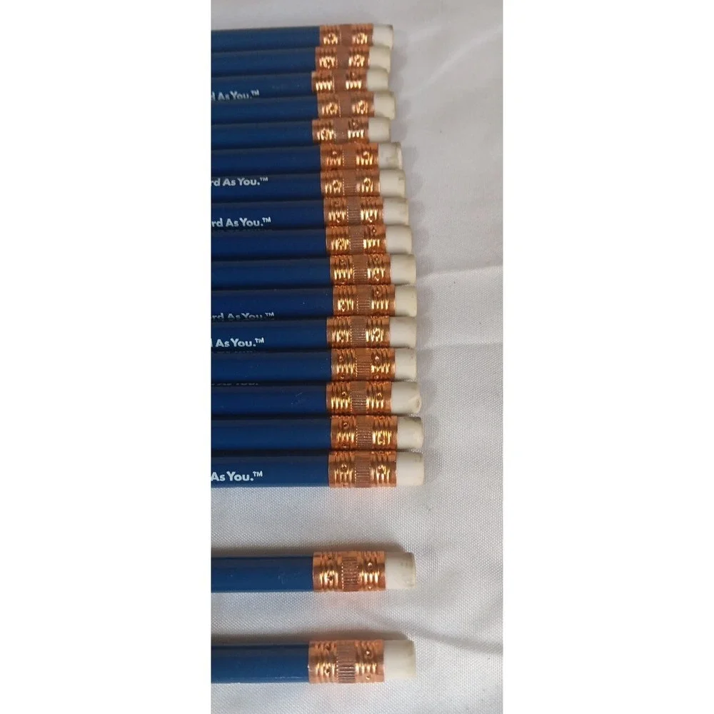 Shell‎ Rotella Advertising Pencils 18 Wood Unsharpened Blue White READ